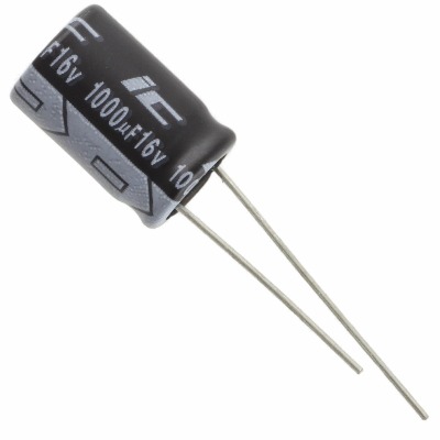 5 x Aluminum Electrolytic Capacitor 1000uF 16V 20% 10x16mm Radial Illinois - 108CKS016M