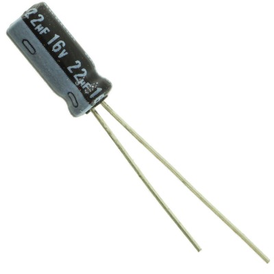 5 x Aluminum Electrolytic Capacitor 22uF 16V 5x11mm Nichicon